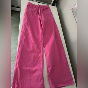 H&M Pink Wide Leg Jeans